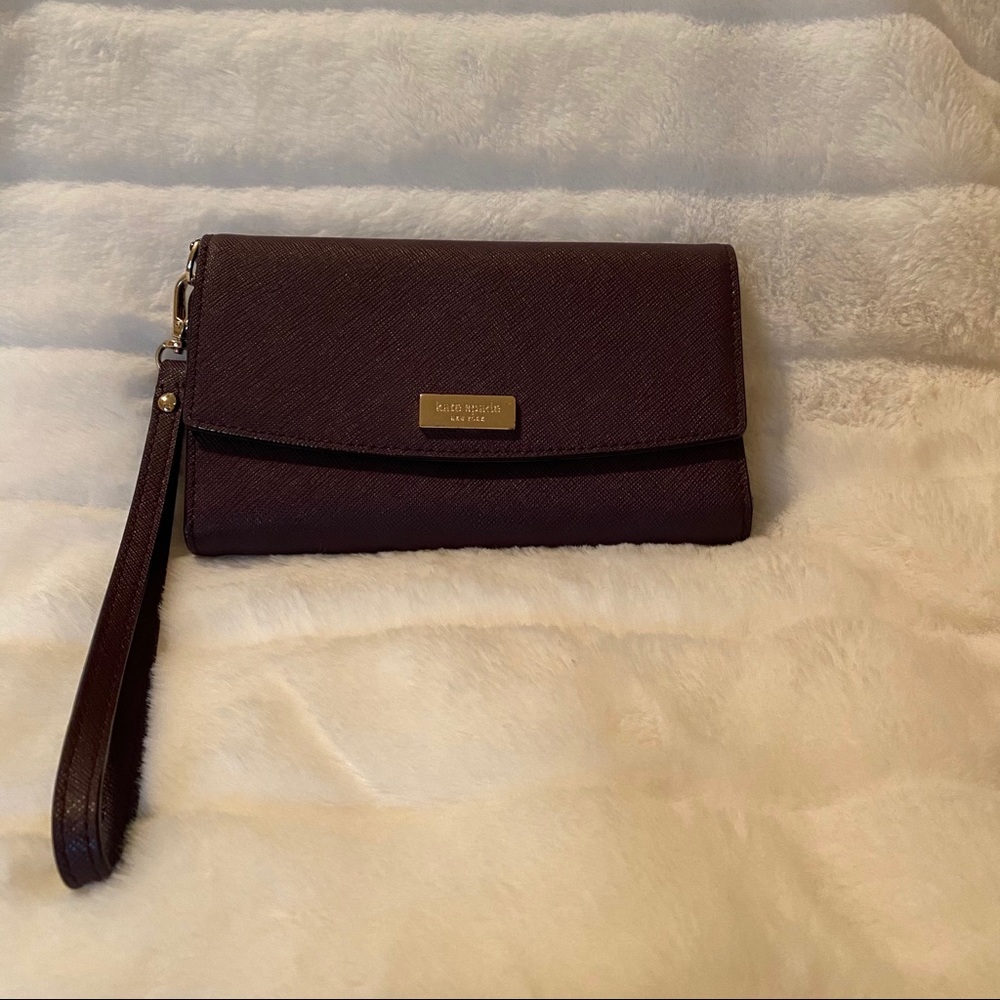 Kate Spade Laurel Wristlet Maroon / Wine / Plum